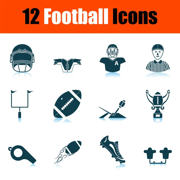 Set icona di calcio — Vettoriale Stock