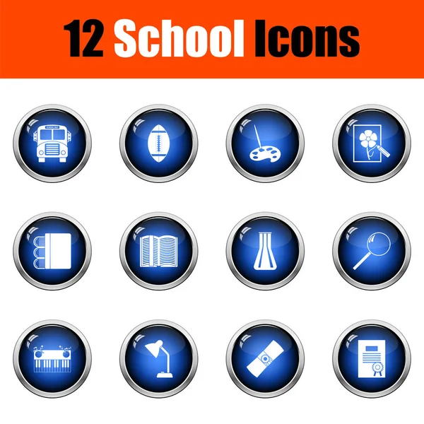 Conjunto de ícone da escola — Vetor de Stock