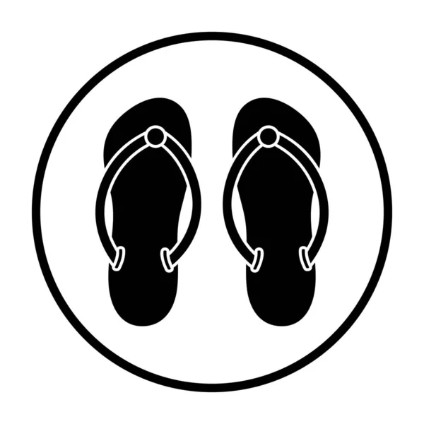 Spa Slippers Icon — Stock Vector