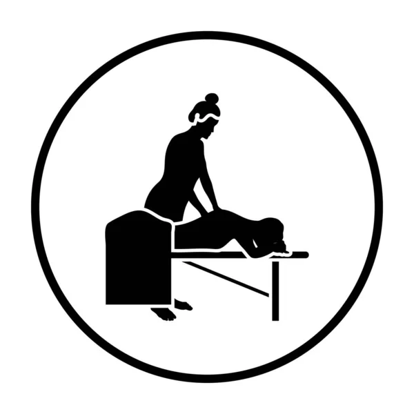 Ícone de massagem de mulher —  Vetores de Stock