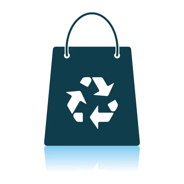 购物袋与回收标志图标 — 图库矢量图片