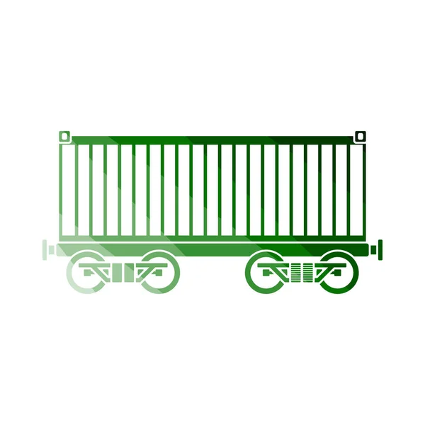Vasúti rakomány konténer ikon — Stock Vector