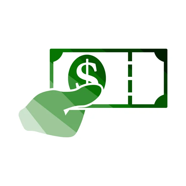Mão segurando ícone dinheiro —  Vetores de Stock