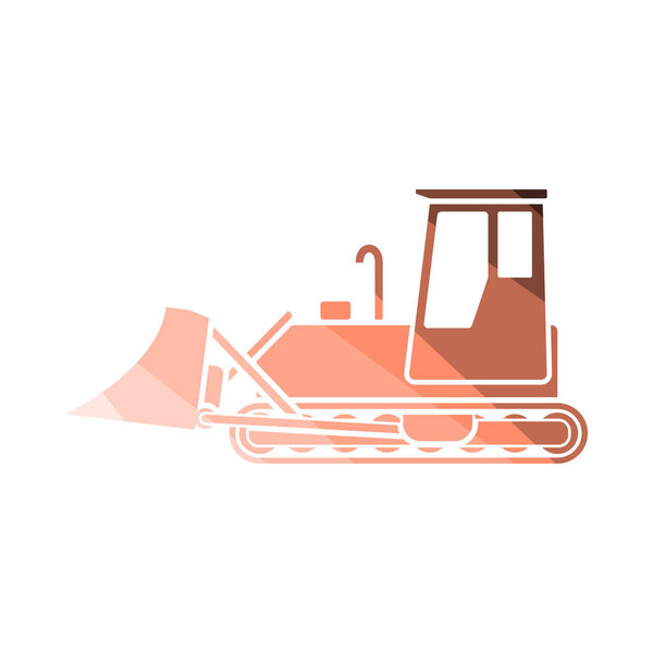 Icon Of Construction Bulldozer