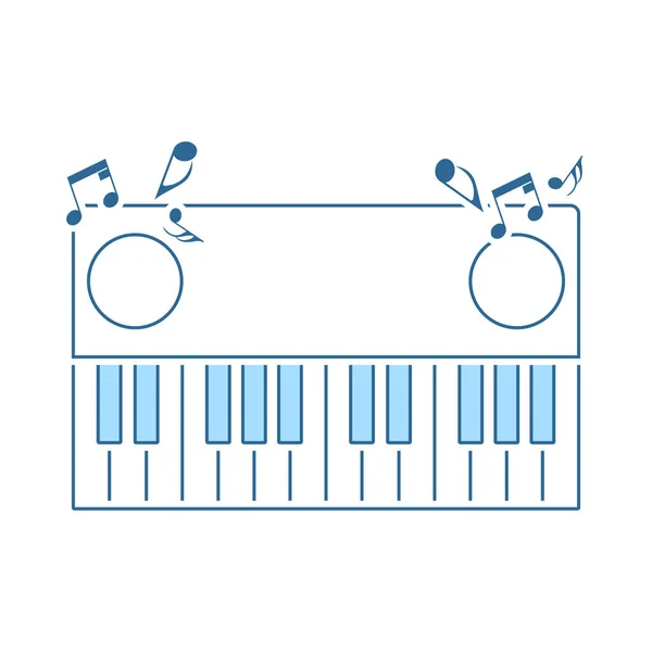 Piano teclado icono — Vector de stock