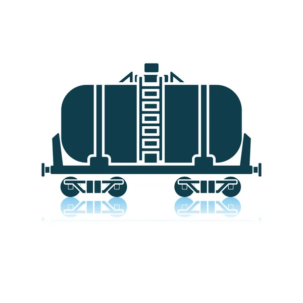 Olie spoorweg tank pictogram — Stockvector