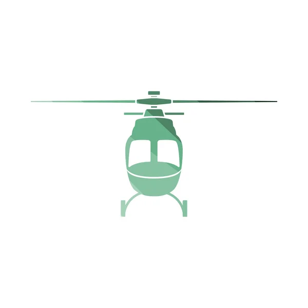 Helicóptero icono vista frontal — Vector de stock