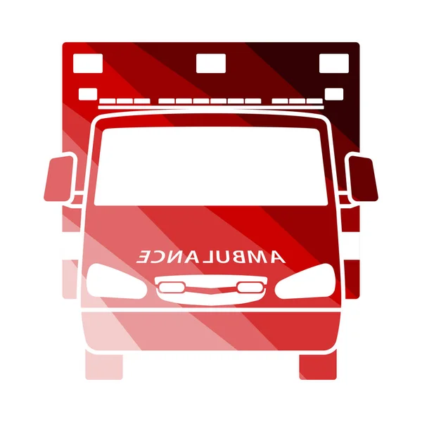 Icono de ambulancia vista frontal — Vector de stock