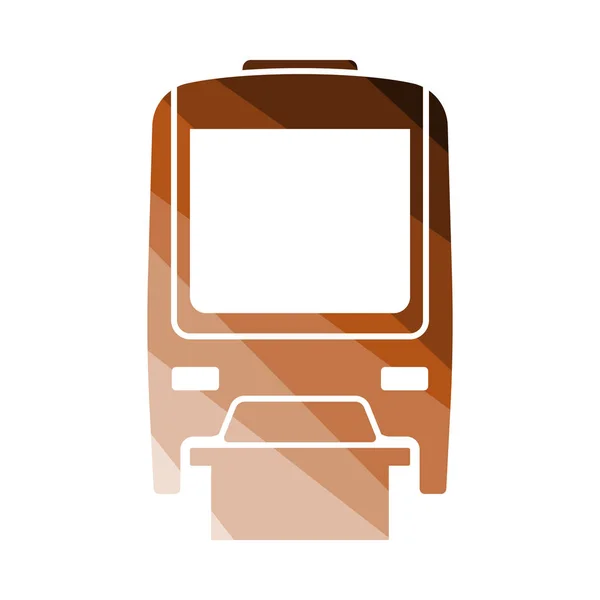 Monorail icône vue de face — Image vectorielle