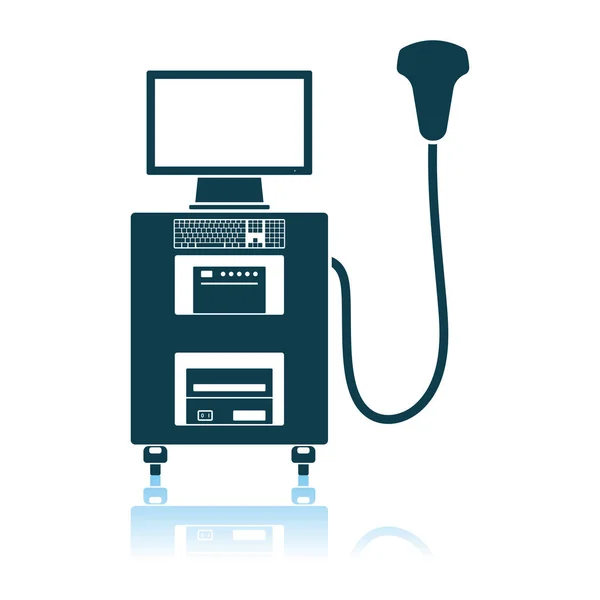 Echografie diagnostische machine-symbool — Stockvector