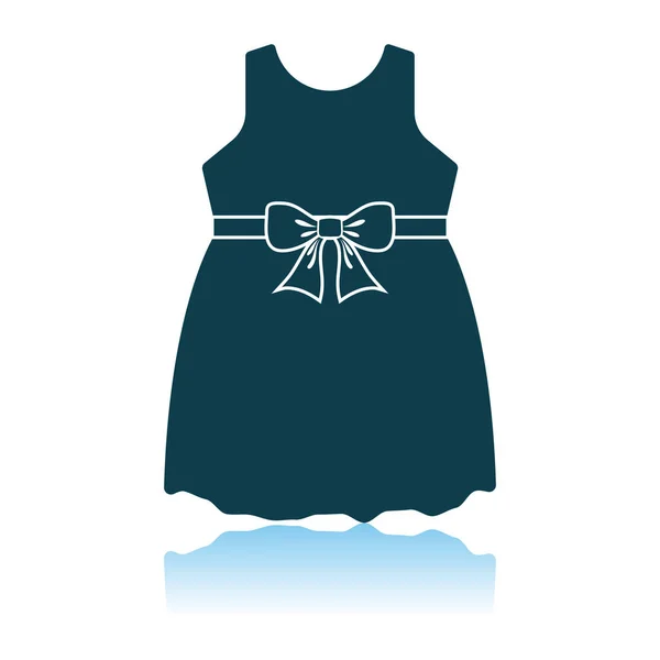 Icono de vestido de niña — Vector de stock