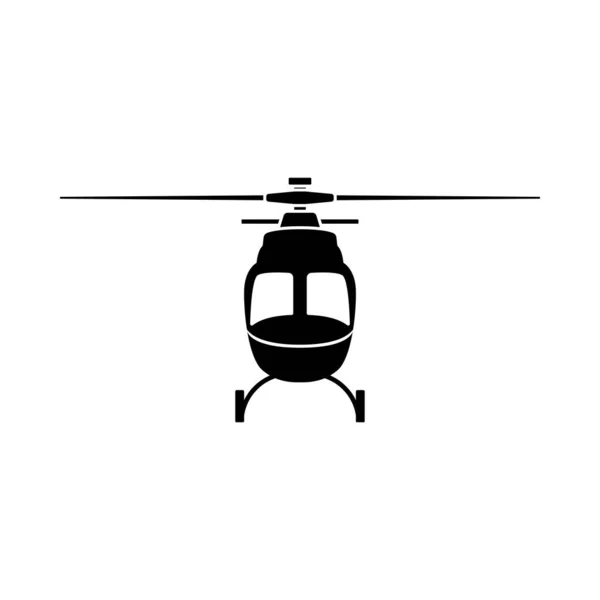 Helicóptero icono vista frontal — Vector de stock