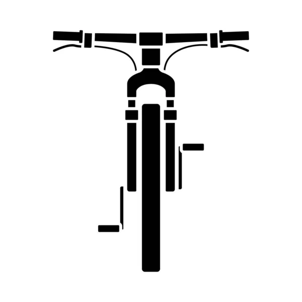 Icône vélo vue de face — Image vectorielle