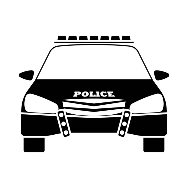 Police Icon Front View — Stock Vector