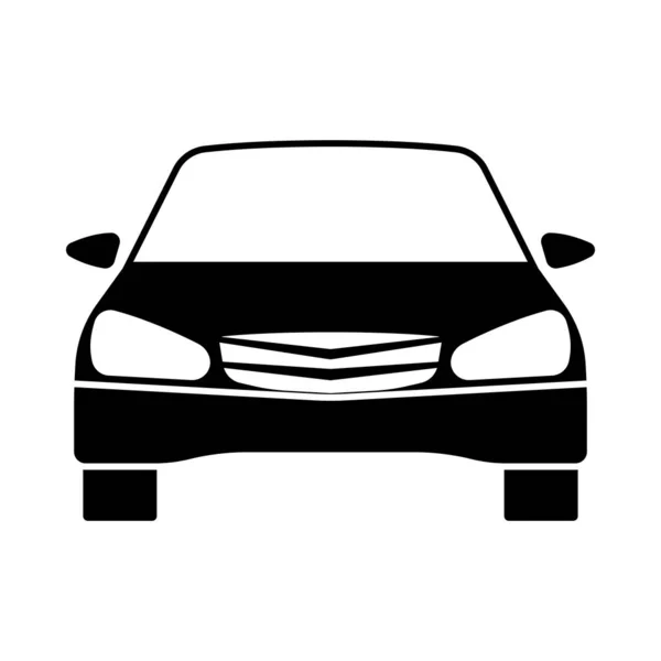 Sedan icona auto vista frontale — Vettoriale Stock