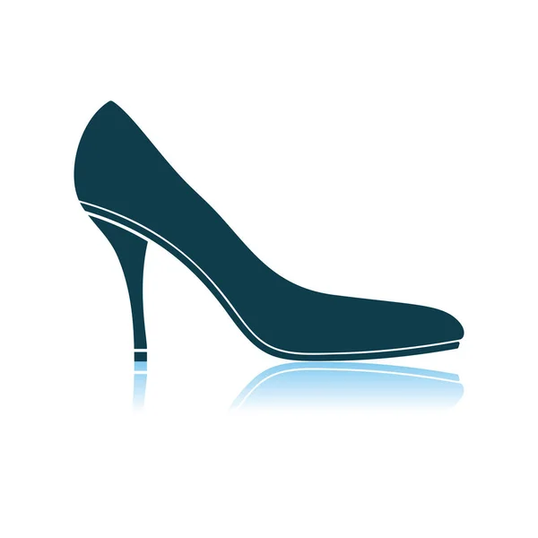 Középső sarkú cipő ikon — Stock Vector
