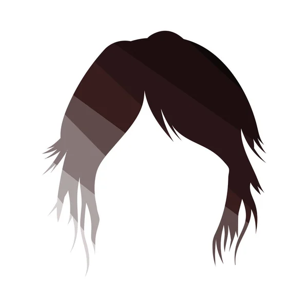 Mujer vestido de pelo — Vector de stock