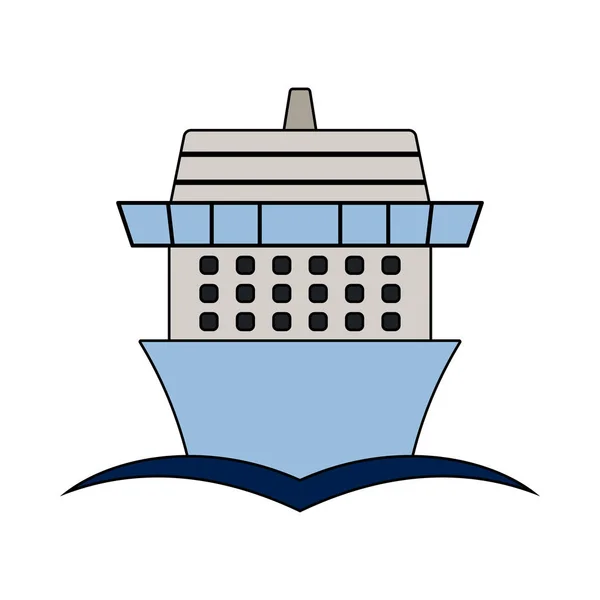 Cruise Liner Icon — Stock Vector