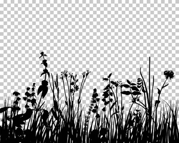 Sylwetka łąka — Wektor stockowy