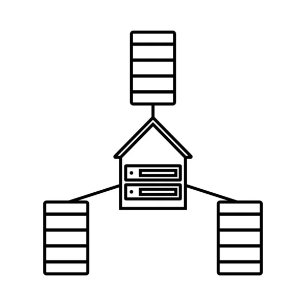 Icono del centro de datos — Vector de stock