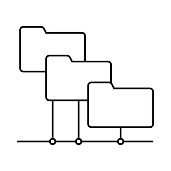 Ordner Netzwerk-Symbol — Stockvektor