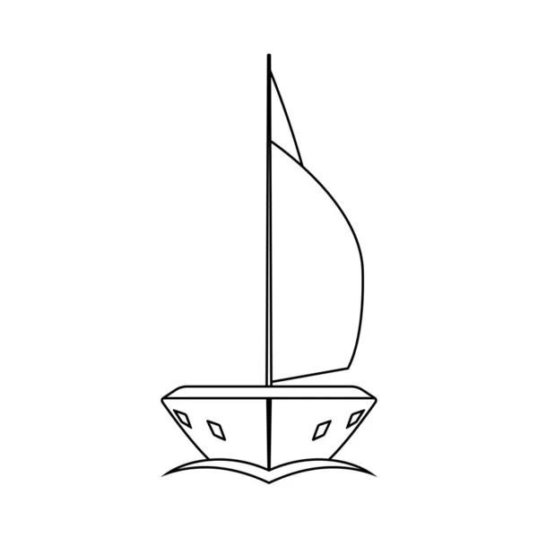 Ikona żagla jachtowego — Wektor stockowy