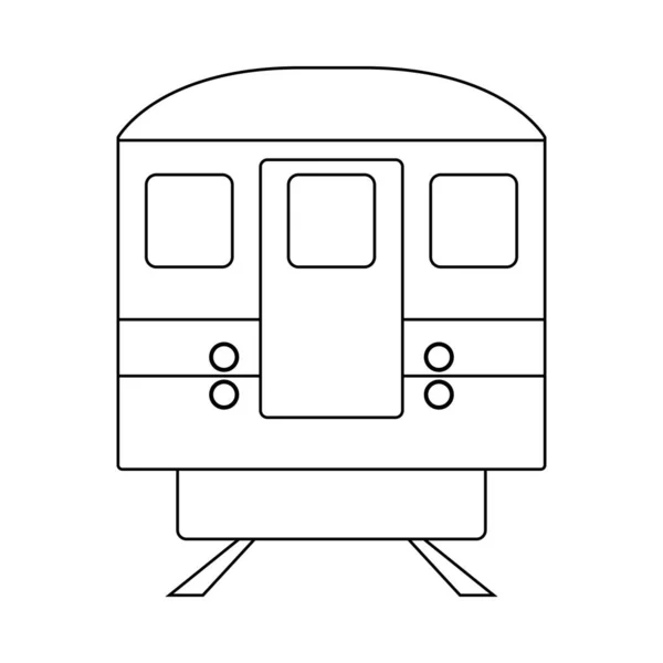 Ícone do trem de metrô — Vetor de Stock