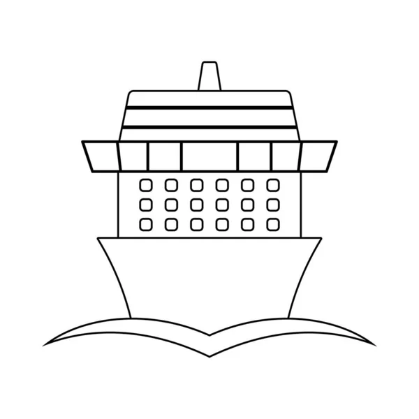 Ikona výletní lodi — Stockový vektor