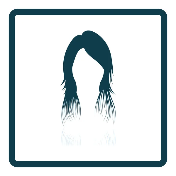 Mujer vestido de pelo — Vector de stock