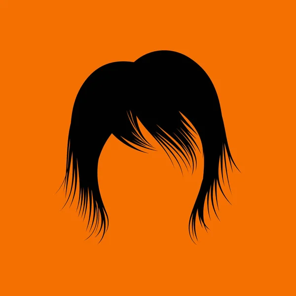 Mujer vestido de pelo — Vector de stock