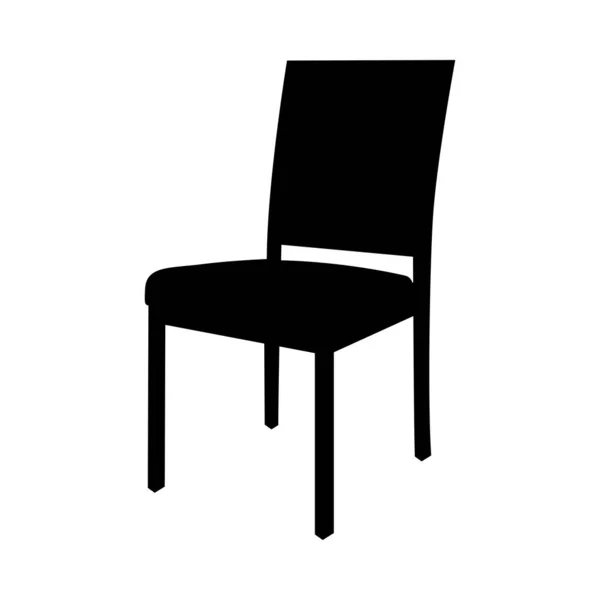Sandalye siluet — Stok Vektör