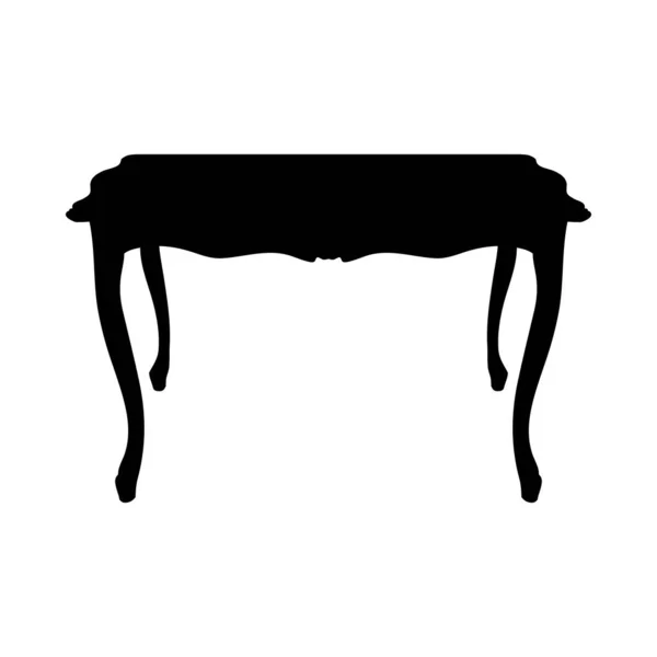 Silhouette de table — Image vectorielle