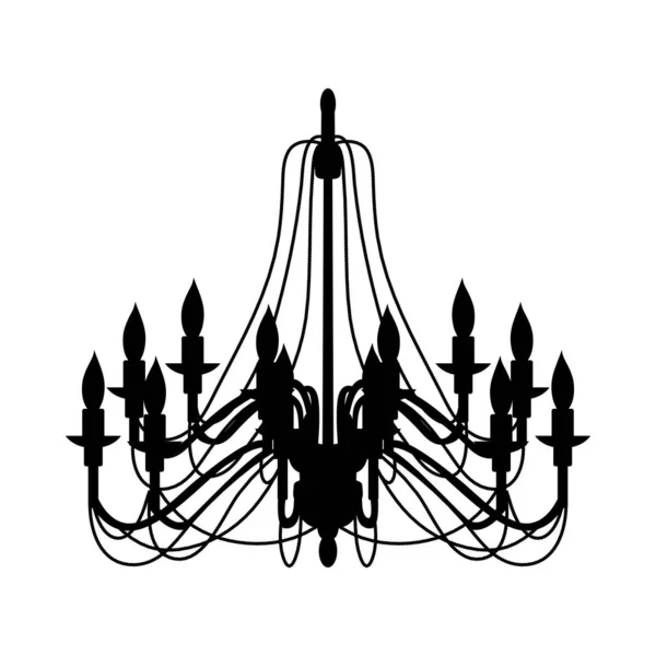 Silhouette de lampe — Image vectorielle