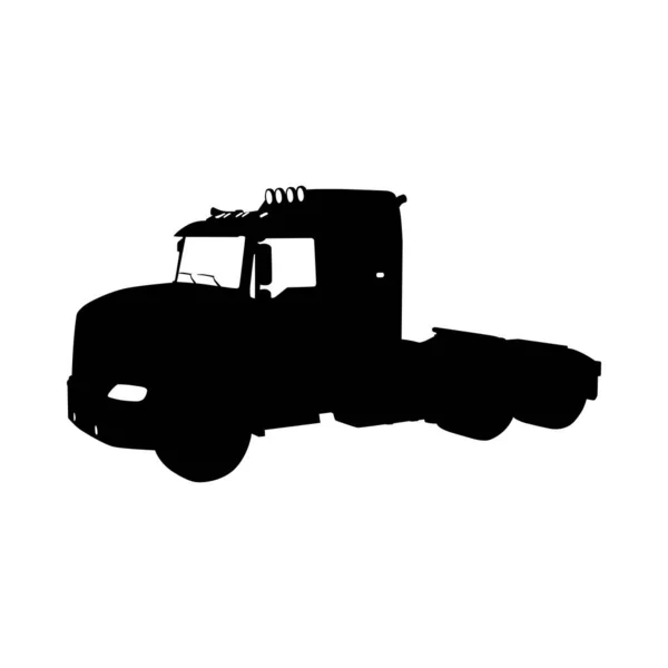 Silueta náklaďák — Stockový vektor