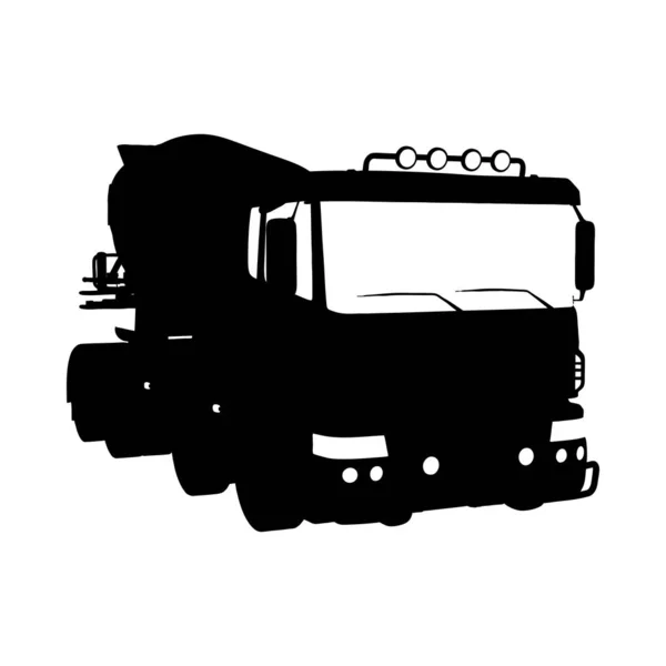 Vrachtwagen silhouet — Stockvector