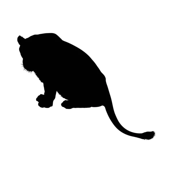 Leeuw silhouet — Stockvector