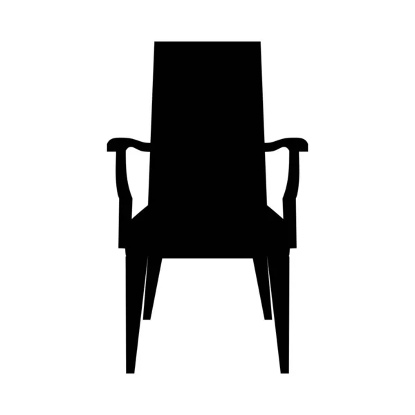 Silueta de silla — Vector de stock
