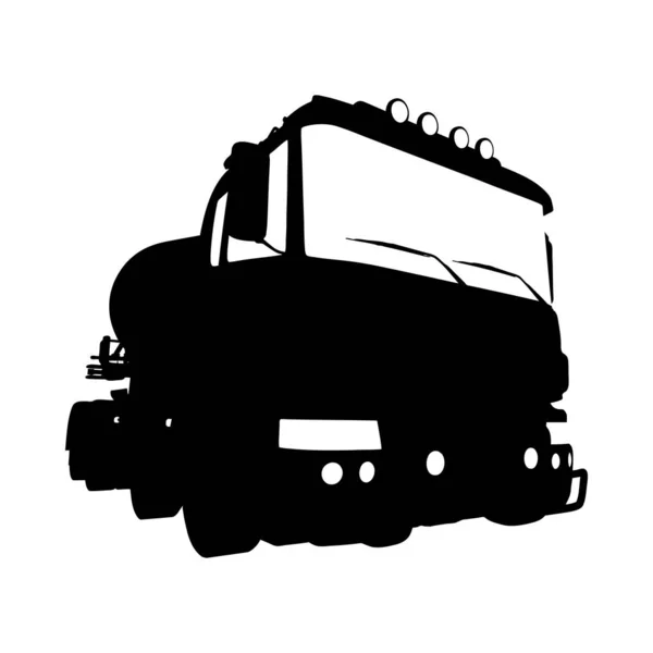 Vrachtwagen silhouet — Stockvector