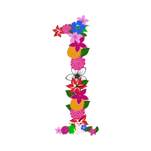 Número floral — Archivo Imágenes Vectoriales