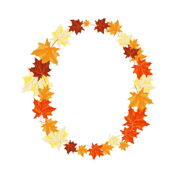 Autumn Maples Leaves Letter — Stock Vector