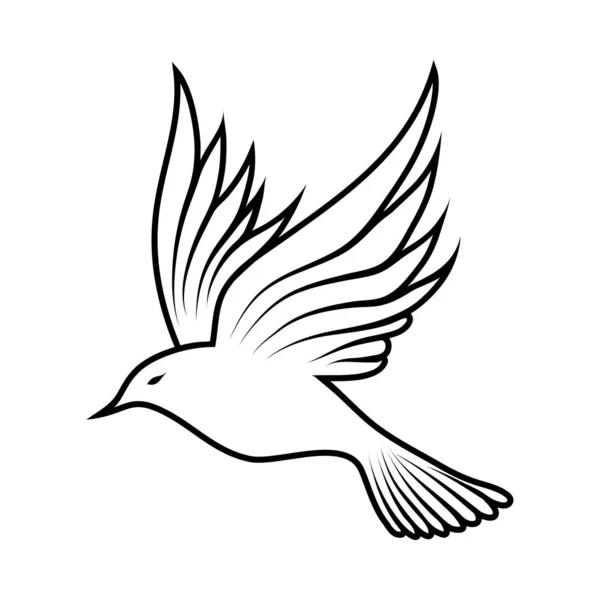 Boceto de pájaro — Vector de stock