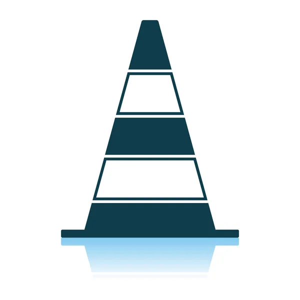 Icon Of Traffic Cone — Stock Vector