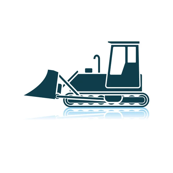 Pictogram voor bouw bulldozer — Stockvector