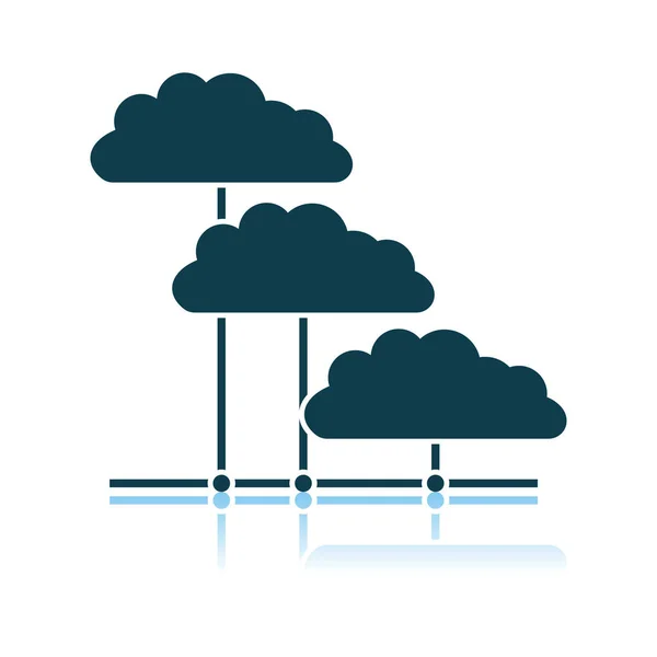 Icona della rete cloud — Vettoriale Stock