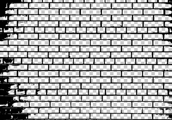 Grunge fondo de pared de ladrillo blanco y negro — Vector de stock