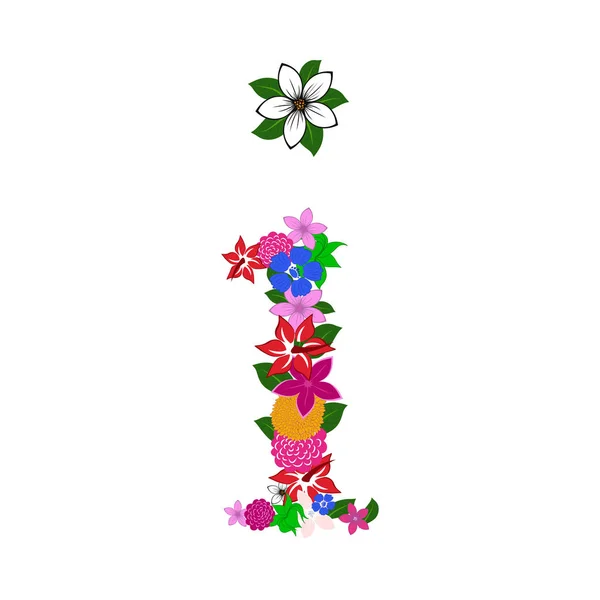 Letra del alfabeto floral — Archivo Imágenes Vectoriales