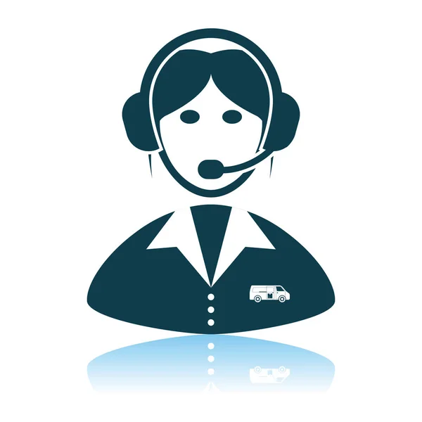 Logistic Dispatcher Consultant Icon — Stock Vector