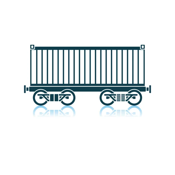 Spoorlijn cargo container pictogram — Stockvector