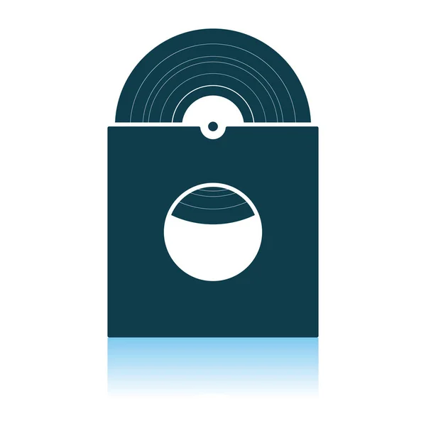 Enregistrement vinyle dans l'icône de l'enveloppe — Image vectorielle