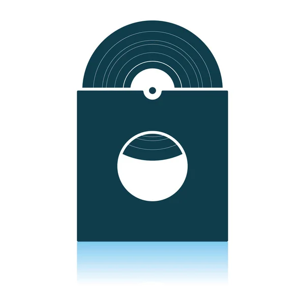 Grabación de vinilo en el icono de sobre — Vector de stock